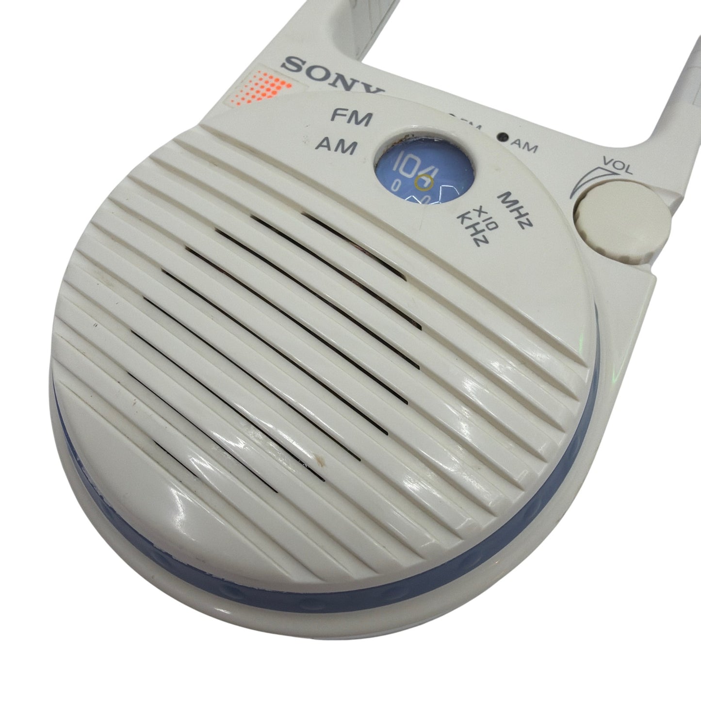 Sony ICF-S78W FM/AM Splash Resistant Hanging Shower Radio - Cream