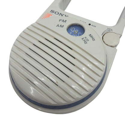 Sony ICF-S78W FM/AM Splash Resistant Hanging Shower Radio - Cream
