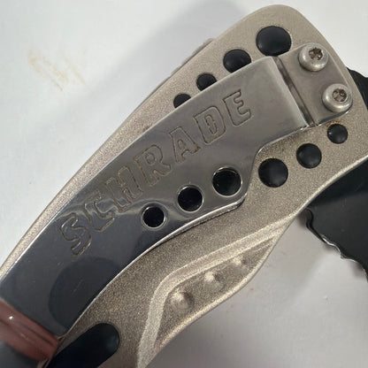 Schrade Aviator Folding Pocket Knife Partially Serrated Black Blade