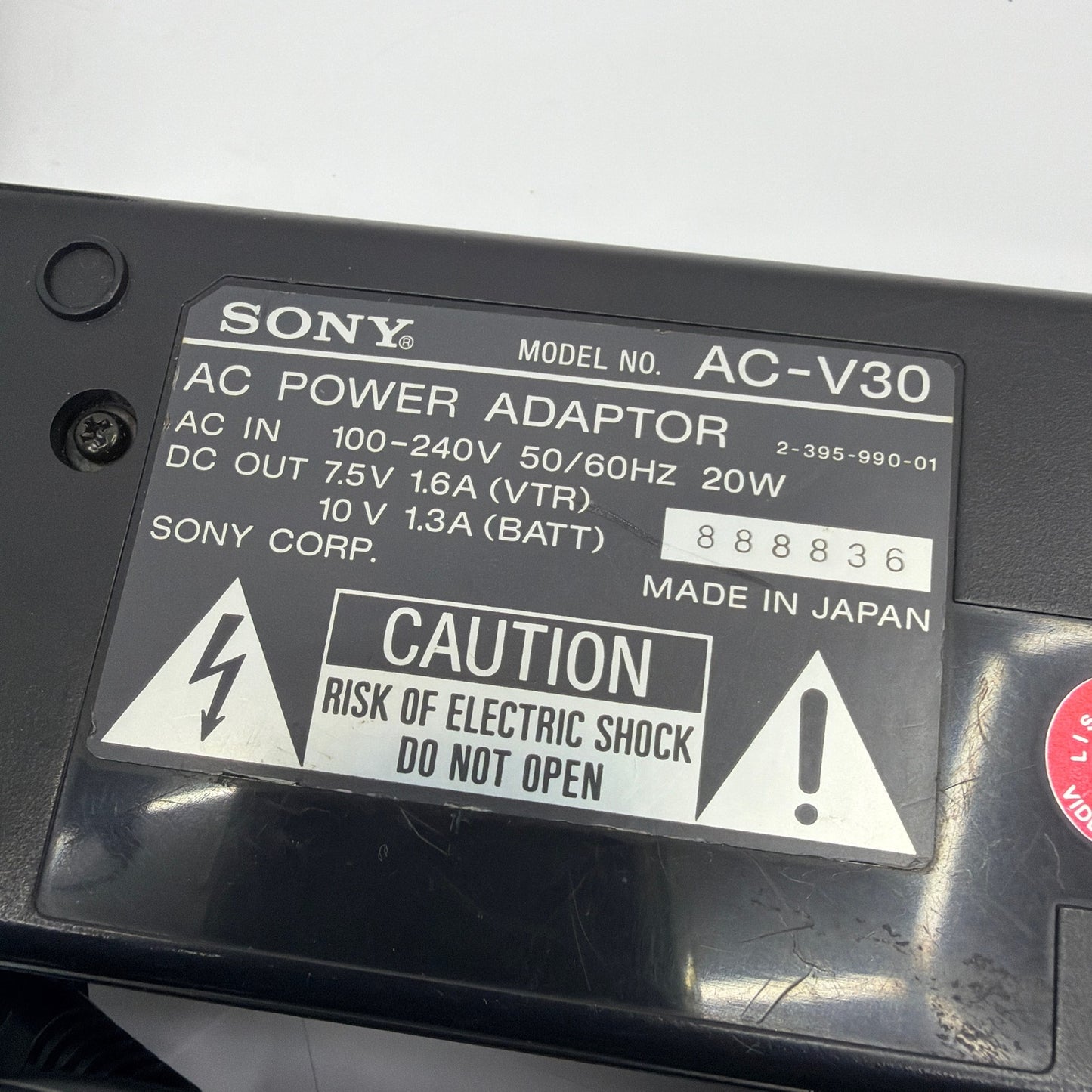 Sony AC-V30 AC Power Adapter Battery Charger Tested Working Made in Japan