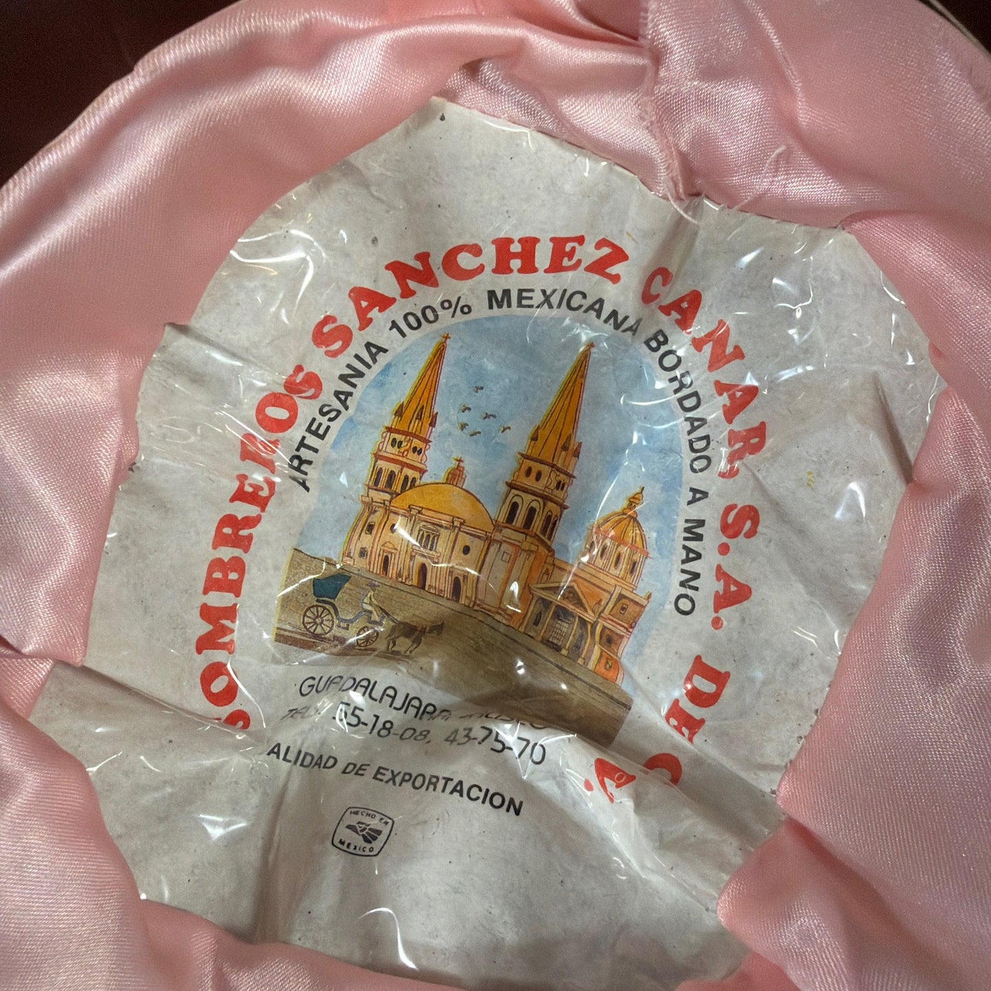 Sombreros Sanchez Red Velvet Charro Sombrero Hat Silver Trim Sequins 15in